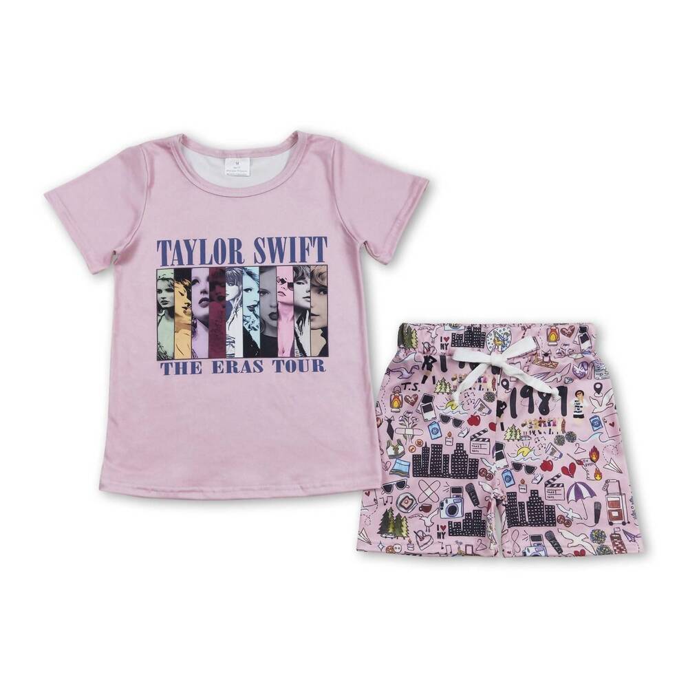 NEW YAWOO GARMENTS girl's swiftie loungewear set in pink